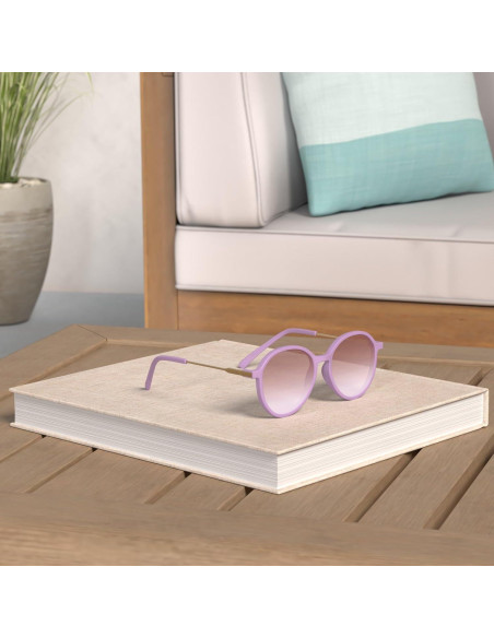 Gafas de sol hexagonales SOJOS UV400 para mujeres púrpura