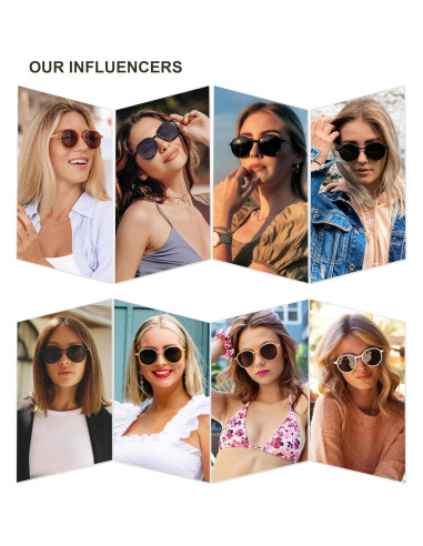 Gafas de sol hexagonales SOJOS UV400 para mujeres púrpura