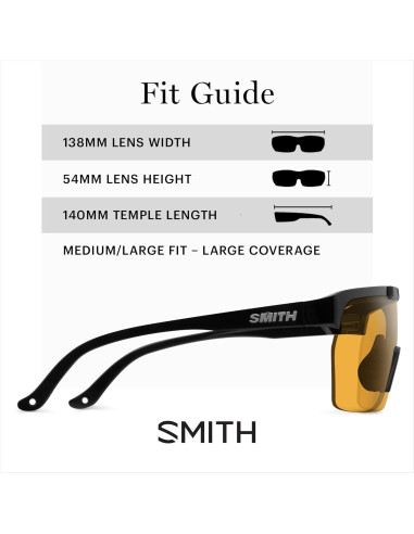 Gafas de sol deportivas Smith XC con lente ChromaPop abatible