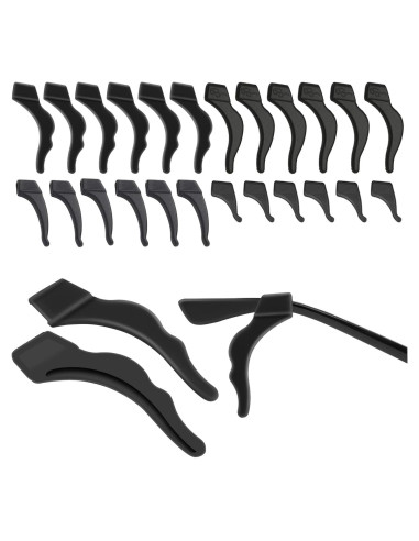 Soporte de oreja para gafas de silicona negra 12 pares