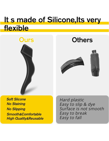 Soporte de oreja para gafas de silicona negra 12 pares