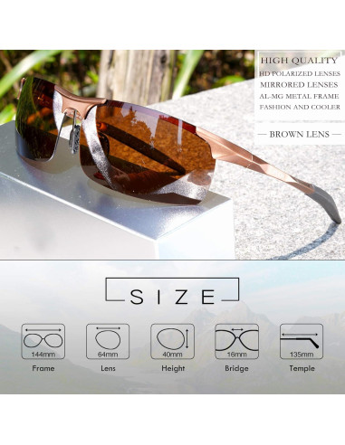 Gafas de sol SIPLION polarizadas para hombres UV400 ligeras