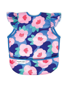 Babero Impermeable Tiny Twinkle Floral Azul 6-24 meses