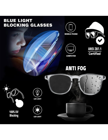 Gafas de Seguridad Konqkin a Prueba de Niebla Unisex