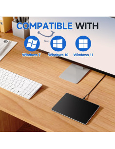 Trackpad USB Homiguar Negro para Windows 10/11 - Ultra Delgado 2