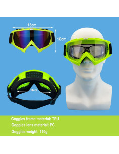 Gafas de Motocross LJDJ Lj24-06-gn Verde Lente Clara 2