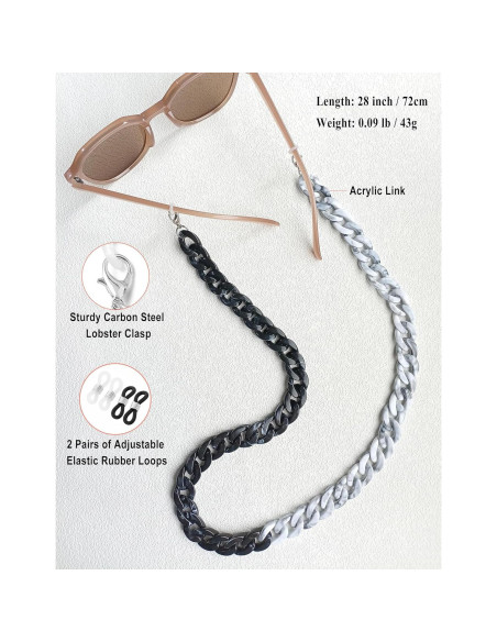 Cadena de Gafas Acrílicas Cosace 71 cm Antideslizante