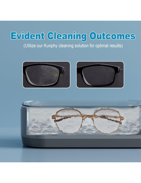 Limpiador Ultrasónico KUNPHY 350ml 46KHz Joyas y Gafas