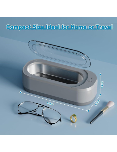 Limpiador Ultrasónico KUNPHY 350ml 46KHz Joyas y Gafas