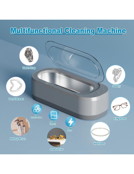 Limpiador Ultrasónico KUNPHY 350ml 46KHz Joyas y Gafas