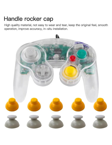 10 Tapas de Joystick Reemplazo para GameCube - BLUE ELF
