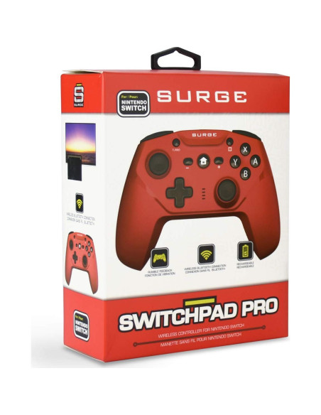 Controlador Inalámbrico Surge SwitchPad Pro Rojo - 4 Botones Macro
