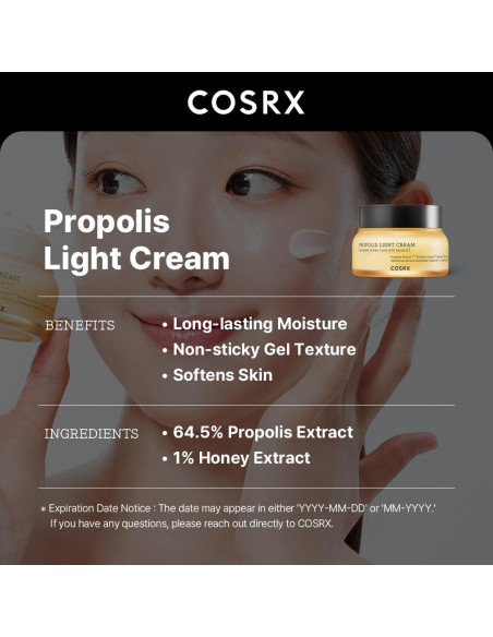 Crema Hidratante COSRX Full Fit Propóleo 65ml - Cuidado Facial Crema Hidratante COSRX Full Fit Propóleo 65ml - Cuidado Facial