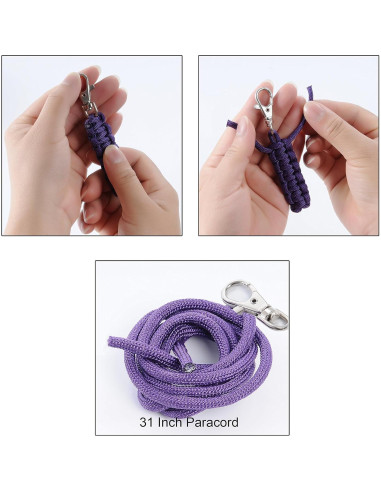 Paquete de 4 tiradores de cremallera Techion paracord