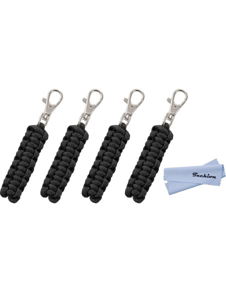 Paquete de 4 tiradores de cremallera Techion paracord
