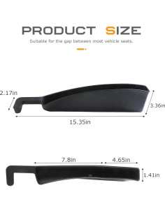 Relleno Espacio Asientos Coche SCUARI 2PCS TPE Organizador 2