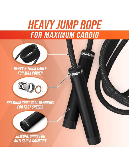 Cuerda de Salto con Peso Epitomie Fitness PowerSkip PII 0.45kg