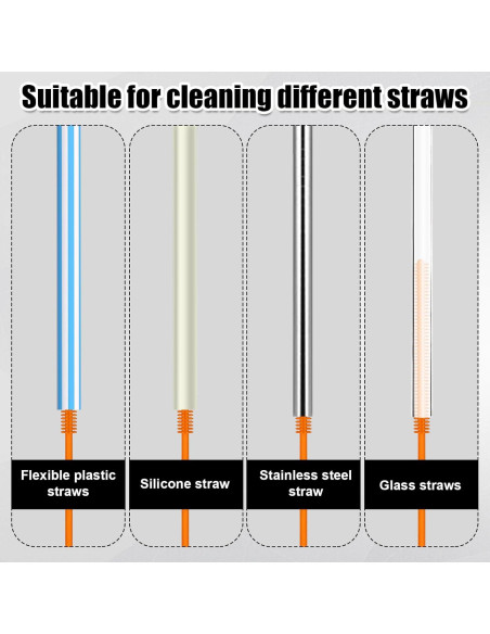 Juego de 3 cepillos de silicona PEUTIER para botellas y popotes