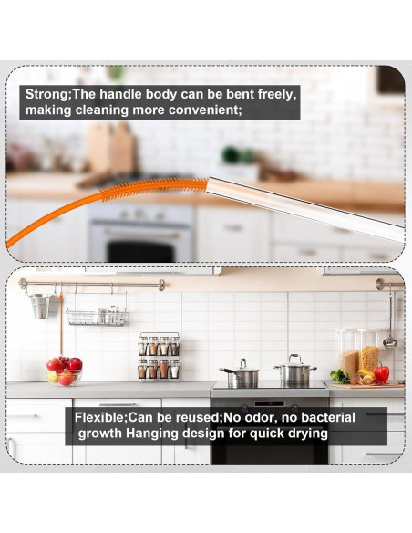 Juego de 3 cepillos de silicona PEUTIER para botellas y popotes