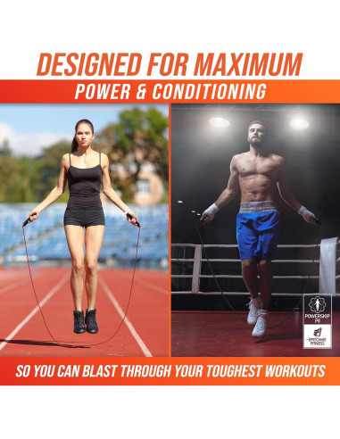 Cuerda de Salto con Peso Epitomie Fitness PowerSkip PII 0.45kg