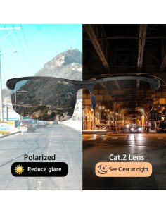 Gafas de Conducción Nocturna Myiaur Cat.2 UV400 Negras 2