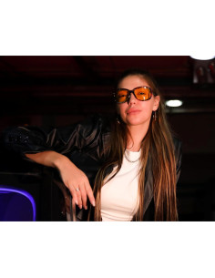 Gafas Nocturnas FEISEDY Amarillas para Mujeres Anti Deslumbramiento 2