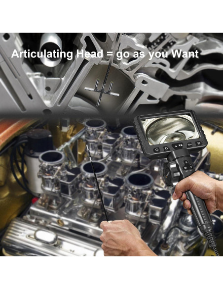 Endoscopio Articulado DXZtoz 3.9mm 1080P Luz Flexible