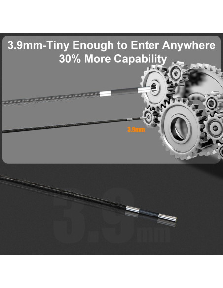 Endoscopio Articulado DXZtoz 3.9mm 1080P Luz Flexible