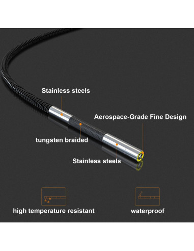 Endoscopio Articulado DXZtoz 3.9mm 1080P Luz Flexible
