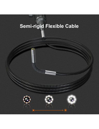 Endoscopio Articulado DXZtoz 3.9mm 1080P Luz Flexible