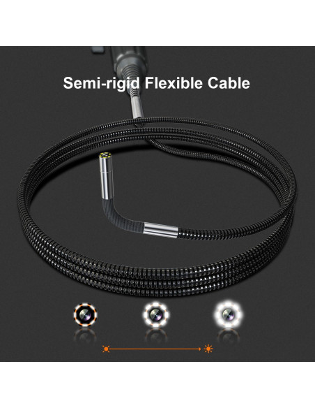 Endoscopio Articulado DXZtoz 3.9mm 1080P Luz Flexible
