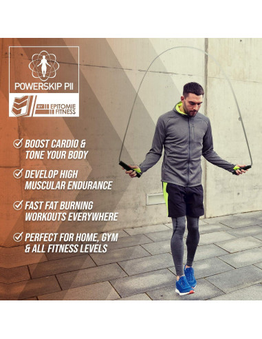 Cuerda de Salto con Peso Epitomie Fitness PowerSkip PII 0.45kg
