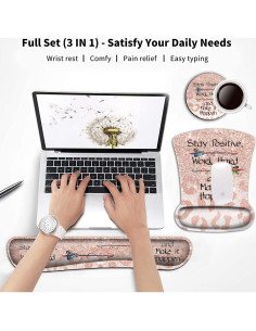 Juego de Almohadilla Ergonómica para Ratón y Soporte BFRKXOCK 2