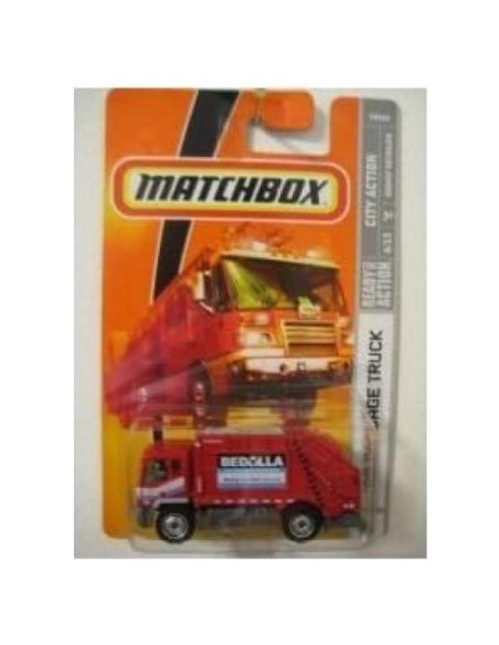 Camión de Basura Matchbox 2008 Escala 1:64 Metal Fundido