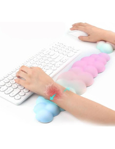 Reposamuñecas Ergonómico Amszke 3 Piezas Rosa Degradado 2