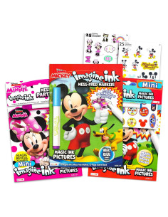 Conjunto Libro Imagine Ink Disney Minnie y Mickey 100 Hojas