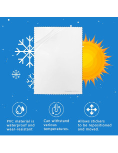 Aplicador de Calcomanías para Parabrisas SMASMILE 5 Piezas 12.7x17.8cm 2