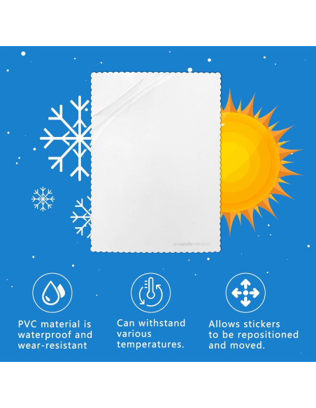 Aplicador de Calcomanías para Parabrisas SMASMILE 5 Piezas 12.7x17.8cm