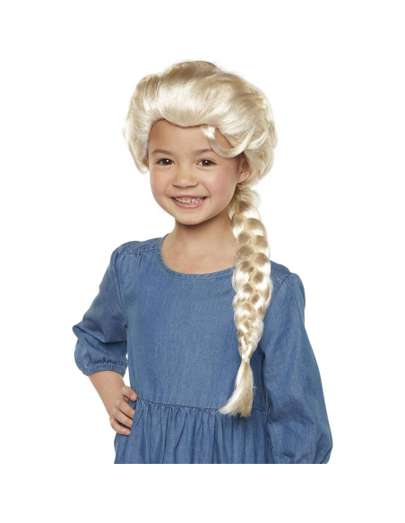 Peluca Elsa Disney Frozen 2 50.8 cm con trenza para niñas
