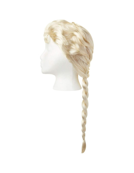 Peluca Elsa Disney Frozen 2 50.8 cm con trenza para niñas