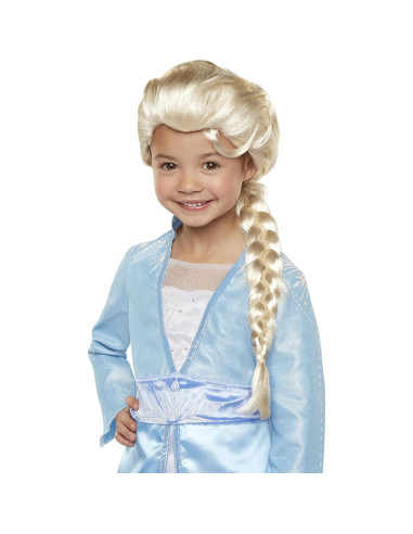 Peluca Elsa Disney Frozen 2 50.8 cm con trenza para niñas