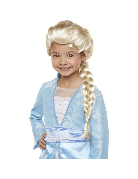 Peluca Elsa Disney Frozen 2 50.8 cm con trenza para niñas