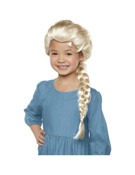 Peluca Elsa Disney Frozen 2 50.8 cm con trenza para niñas