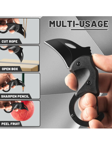 Cuchillo de Bolsillo Plegable Genérico 10 cm Acero Inoxidable