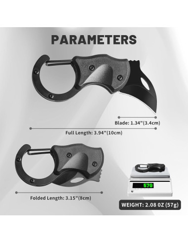 Cuchillo de Bolsillo Plegable Genérico 10 cm Acero Inoxidable