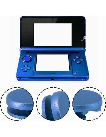 Tapa de Joystick Reemplazo YINETTECH Azul Metal para Nintendo 3DS Tapa de Joystick Reemplazo YINETTECH Azul Metal para Nintendo 3DS