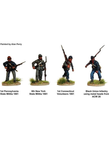 Miniaturas Infantería Unión Guerra Civil Americana 28mm Perry