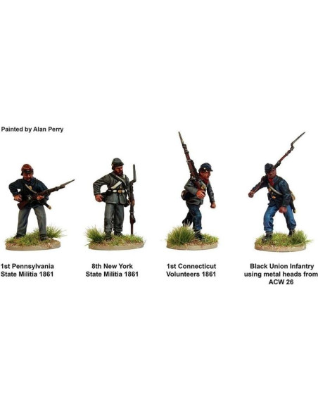Miniaturas Infantería Unión Guerra Civil Americana 28mm Perry