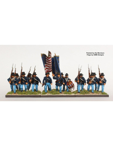 Miniaturas Infantería Unión Guerra Civil Americana 28mm Perry