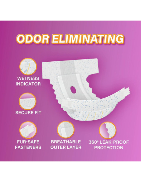 Paquete de 50 Pañales Desechables para Perros Hembras HONEY CARE Extra Pequeño